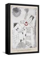 Dynamization of Houses P.-Paul Klee-Framed Stretched Canvas