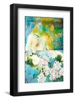 Dyptich of Portrait of Venus and Orchids and Other Flowers and Ornaments-Alaya Gadeh-Framed Photographic Print