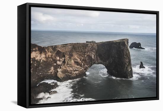 Dyrholaey Rock Arch, Iceland-Matthew Williams-Ellis-Framed Stretched Canvas