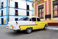 Vintage Oldtimer Car in the Streets of Camaguey, Cuba-dzain-Photographic Print