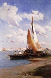 Fishing Craft with the Rivere Degli Schiavoni, Venice, Beyond-E. Aubrey Hunt-Stretched Canvas