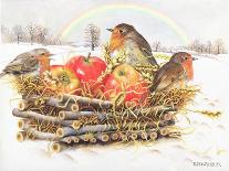 Blue Tits in Leaf Nest, 1996-E.B. Watts-Giclee Print