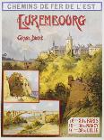 Luxembourg Travel Poster-E. Bourgeois-Stretched Canvas