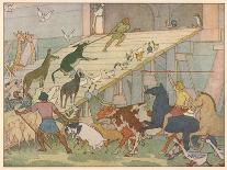 Noah's Ark, Noah's Sons Encourage the Animal Couples to Board the Ark-E. Boyd Smith-Laminated Art Print