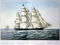 Clipper Ship Flying Cloud, 1851-1907-E Brown Jr-Framed Stretched Canvas