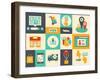 E-Commerce And Online Shopping Icons-bloomua-Framed Art Print