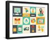 E-Commerce And Online Shopping Icons-bloomua-Framed Art Print