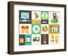 E-Commerce And Online Shopping Icons-bloomua-Framed Art Print