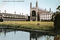 King's and Clare Colleges, Cambridge, Cambridgeshire, Early 20th Century-E Dennis-Framed Giclee Print