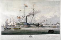 Queen Victoria and Prince Albert Arriving at the Royal Dockyard, Woolwich, Kent, 1843-E Duncan-Laminated Giclee Print