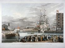 The Opening of St Katharine's Dock, London, 1828-E Duncan-Stretched Canvas