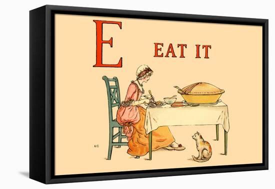 E Eat It-Kate Greenaway-Framed Stretched Canvas