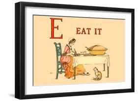 E Eat It-Kate Greenaway-Framed Art Print