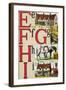 E, F, G, H, I Illustrated Letters-Edmund Evans-Framed Art Print