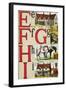 E, F, G, H, I Illustrated Letters-Edmund Evans-Framed Art Print