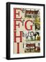 E, F, G, H, I Illustrated Letters-Edmund Evans-Framed Art Print