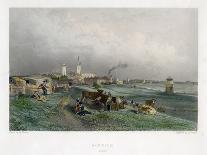 The Pyramids, Giza, Egypt, 19th Century-E Finden-Giclee Print