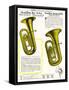 E-Flat Bass, Wurlitzer-null-Framed Stretched Canvas