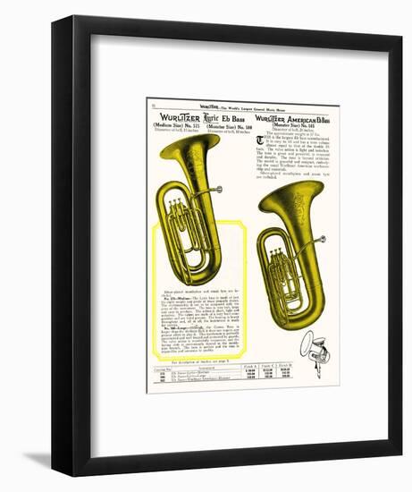 E-Flat Bass, Wurlitzer-null-Framed Art Print