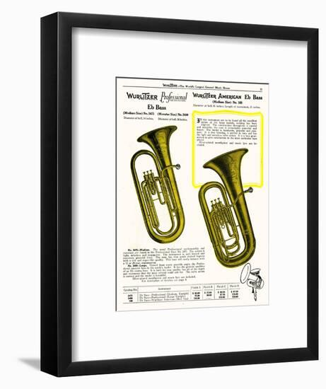 E-Flat Bass, Wurlitzer-null-Framed Art Print