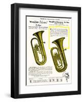 E-Flat Bass, Wurlitzer-null-Framed Art Print