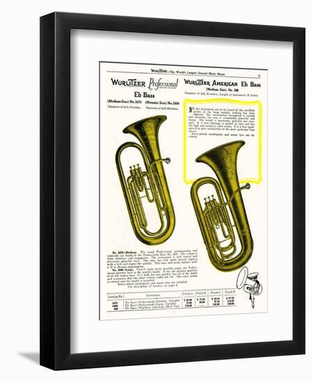 E-Flat Bass, Wurlitzer-null-Framed Art Print