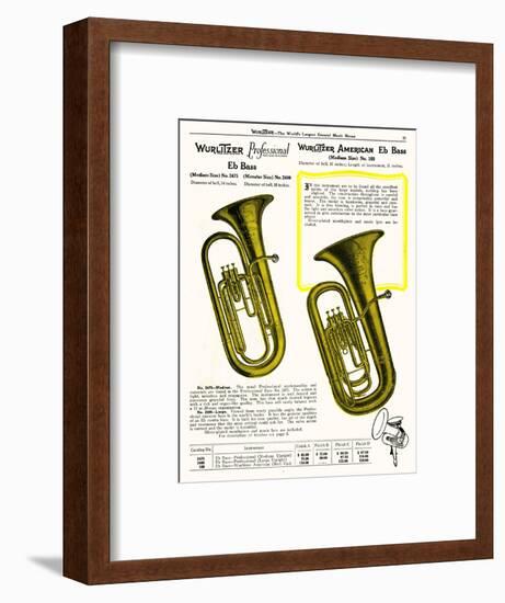 E-Flat Bass, Wurlitzer-null-Framed Art Print