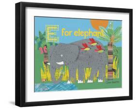 E for Elephant-Clare Beaton-Framed Giclee Print