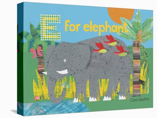 E for Elephant-Clare Beaton-Stretched Canvas