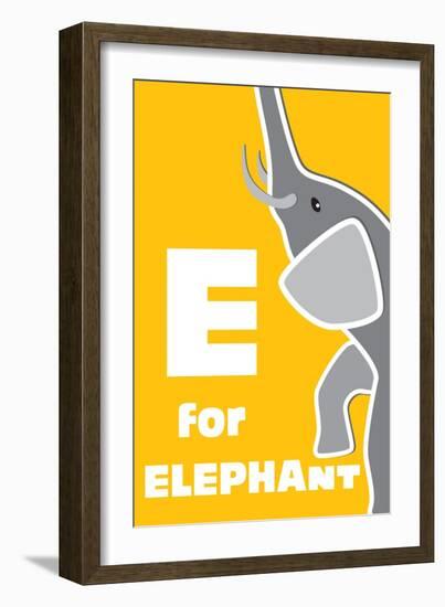 E For The Elephant, An Animal Alphabet For The Children-Elizabeta Lexa-Framed Art Print