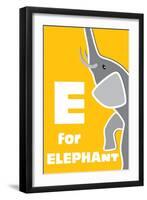 E For The Elephant, An Animal Alphabet For The Children-Elizabeta Lexa-Framed Art Print