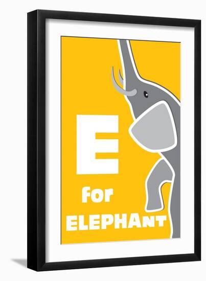 E For The Elephant, An Animal Alphabet For The Children-Elizabeta Lexa-Framed Art Print