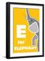 E For The Elephant, An Animal Alphabet For The Children-Elizabeta Lexa-Framed Art Print