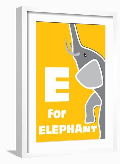 E For The Elephant, An Animal Alphabet For The Children-Elizabeta Lexa-Framed Art Print