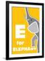 E For The Elephant, An Animal Alphabet For The Children-Elizabeta Lexa-Framed Art Print