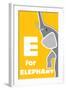 E For The Elephant, An Animal Alphabet For The Children-Elizabeta Lexa-Framed Art Print