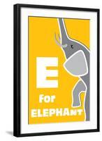 E For The Elephant, An Animal Alphabet For The Children-Elizabeta Lexa-Framed Art Print