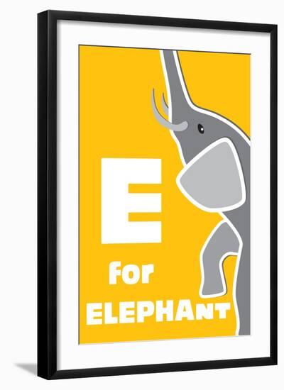 E For The Elephant, An Animal Alphabet For The Children-Elizabeta Lexa-Framed Art Print