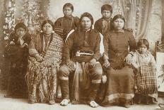 Nez Perce Family, 1900-1902-E.G. Cummings-Framed Stretched Canvas