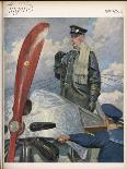 Before Take-Off a German Naval Pilot Contemplates the Mission Before Him-E. Godberson-Laminated Art Print