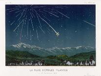 "Shooting Stars", The Meteorite Shower of November 1872 Seen Over Hills-E. Guillemin-Photographic Print