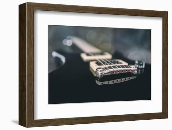 E-guitar-Roswitha Schleicher-Schwarz-Framed Photographic Print