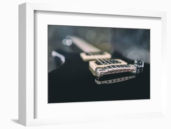 E-guitar-Roswitha Schleicher-Schwarz-Framed Photographic Print