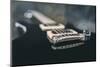 E-guitar-Roswitha Schleicher-Schwarz-Mounted Photographic Print