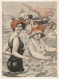 Bathing Lady and Bathing-Woman-E. Hulemann-Framed Art Print