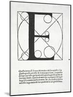 E, Illustration from 'Divina Proportione' by Luca Pacioli (C.1445-1517), Originally Pub. Venice,…-Leonardo da Vinci-Mounted Giclee Print