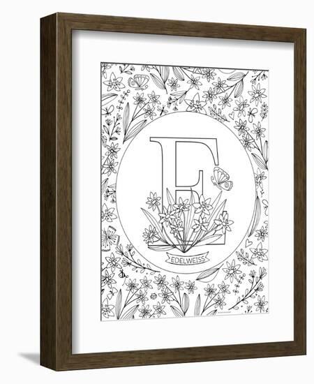 E is for Edelweiss-Heather Rosas-Framed Art Print