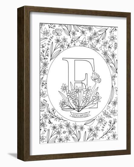 E is for Edelweiss-Heather Rosas-Framed Art Print