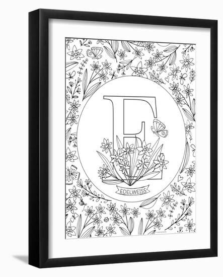 E is for Edelweiss-Heather Rosas-Framed Art Print