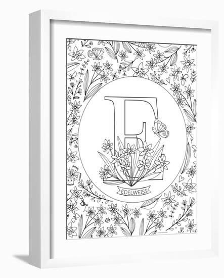 E is for Edelweiss-Heather Rosas-Framed Art Print